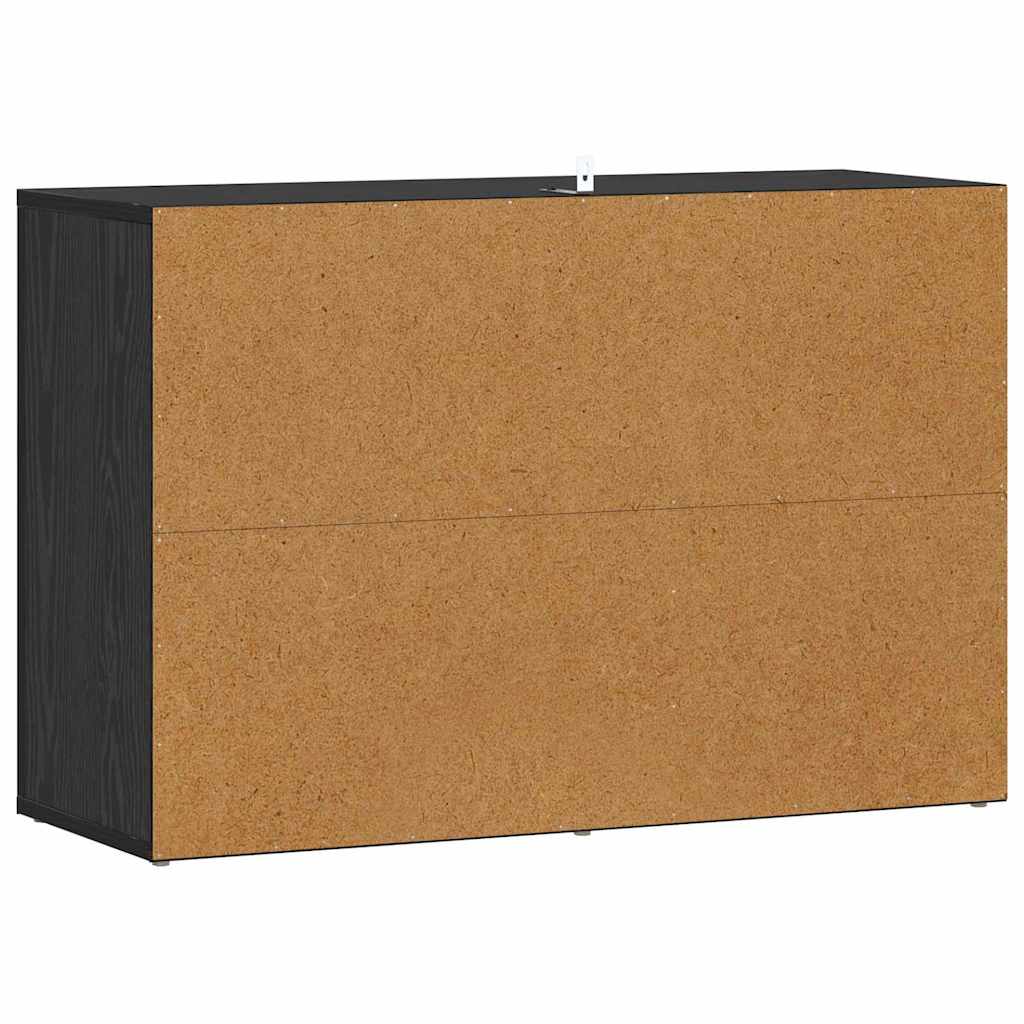 Serviesskap Svart Eik 80 x 30 x 53 cm Konstruert tre