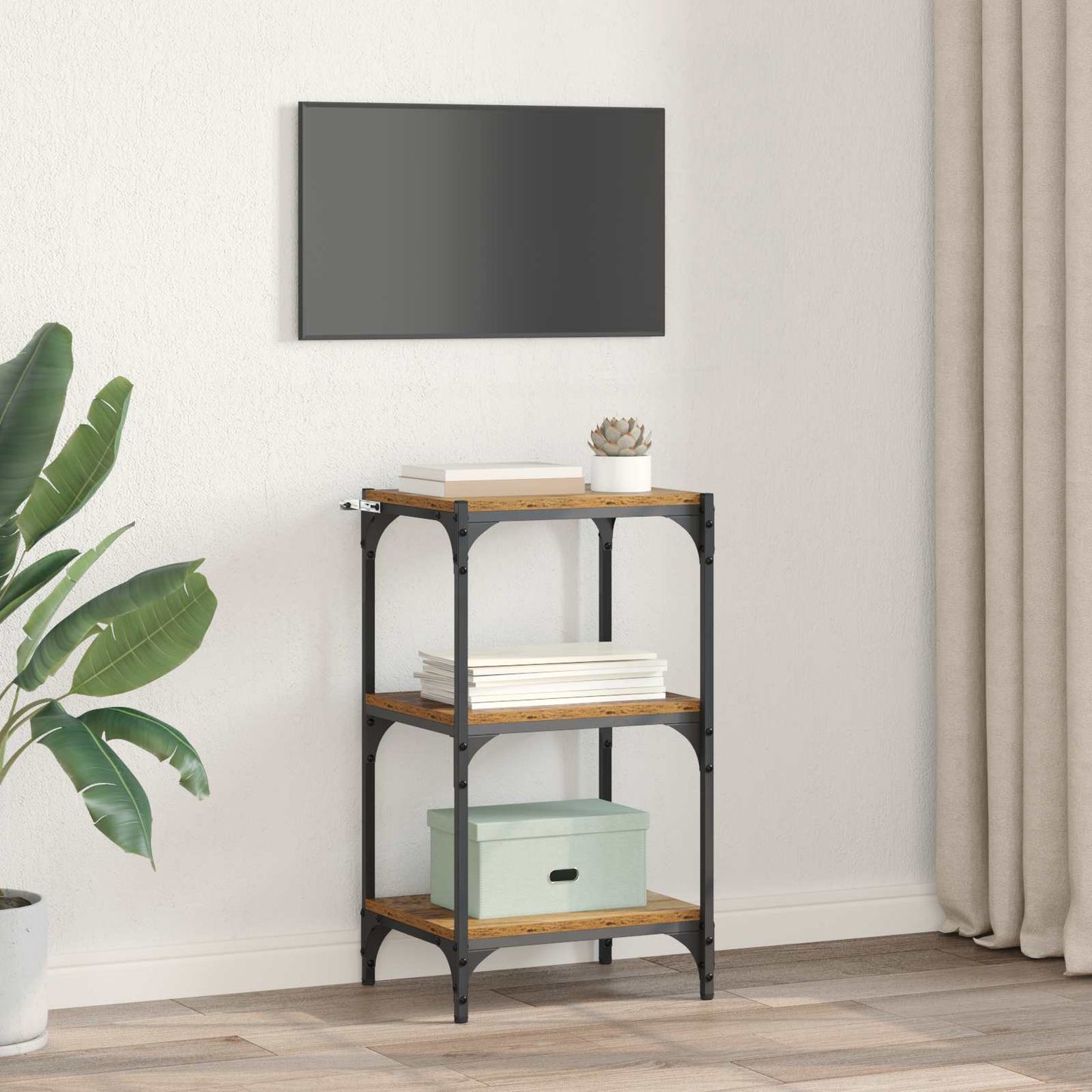 Bokskap Gammelt tre 40 x 33 x 70,5 cm Ingeniørtre og jern