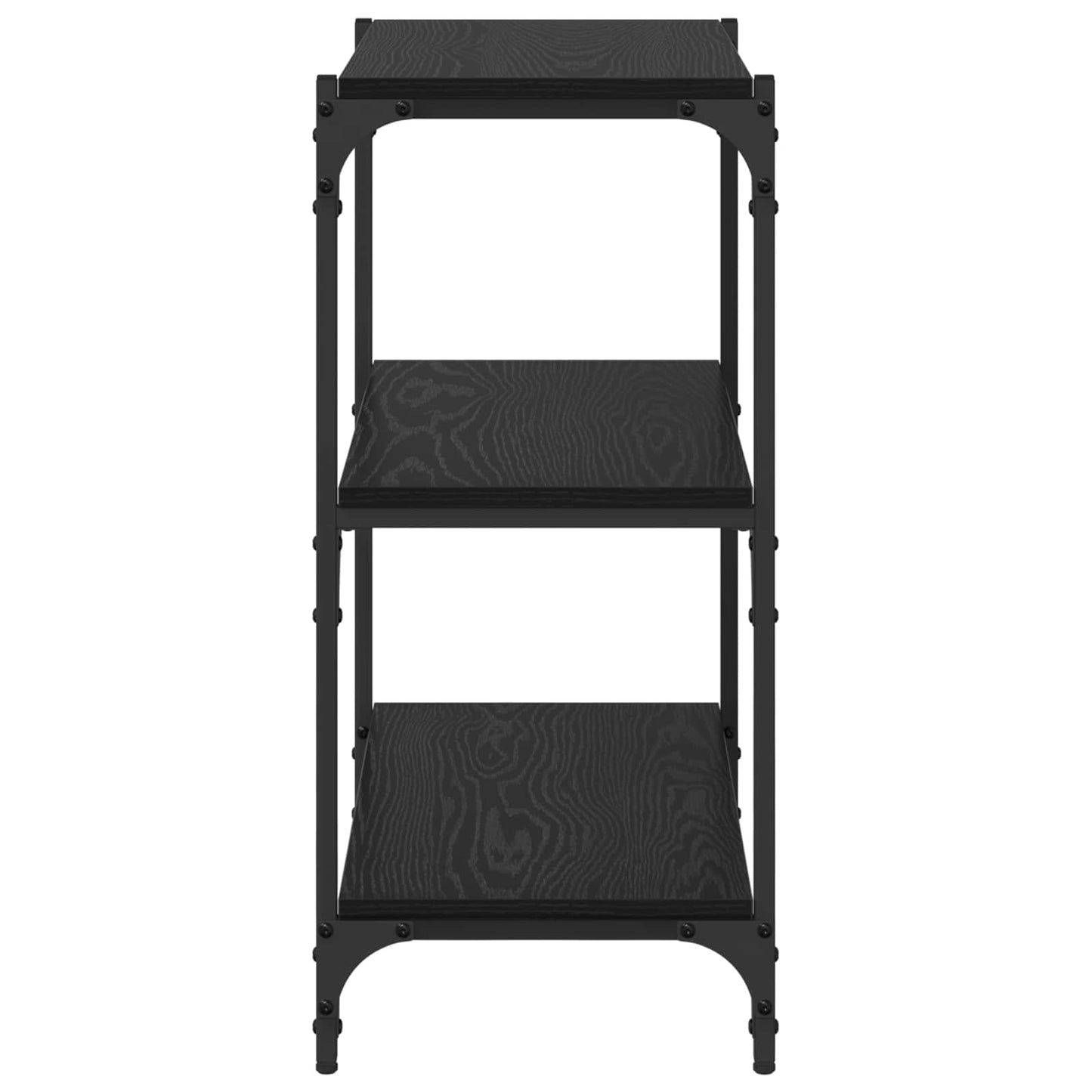 Bokskap Svart eik 60 x 33 x 70,5 cm Ingeniørtre og jern