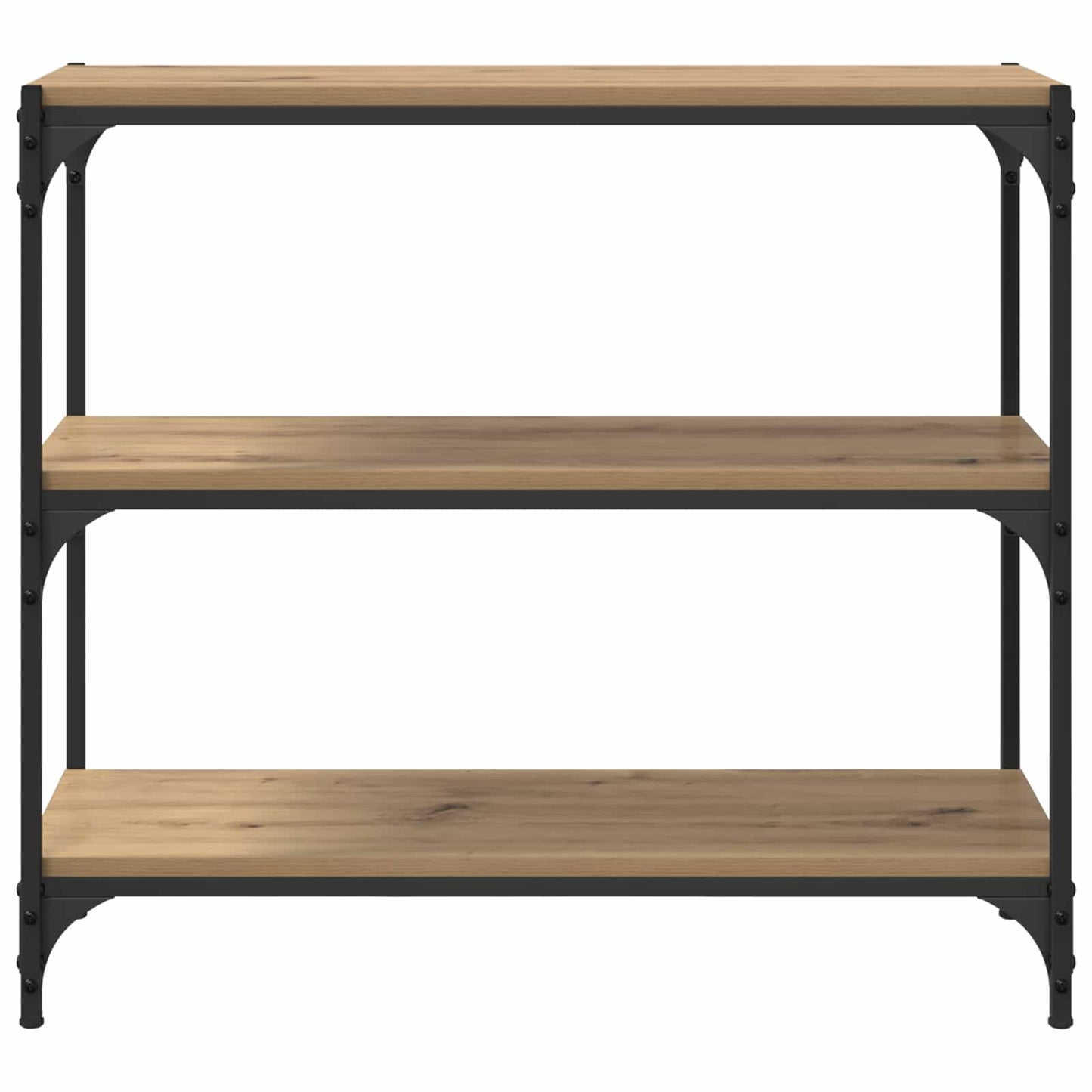 Bokskap 3 nivåer 80 x 33 x 70,5 cm Ingeniørtre og jern