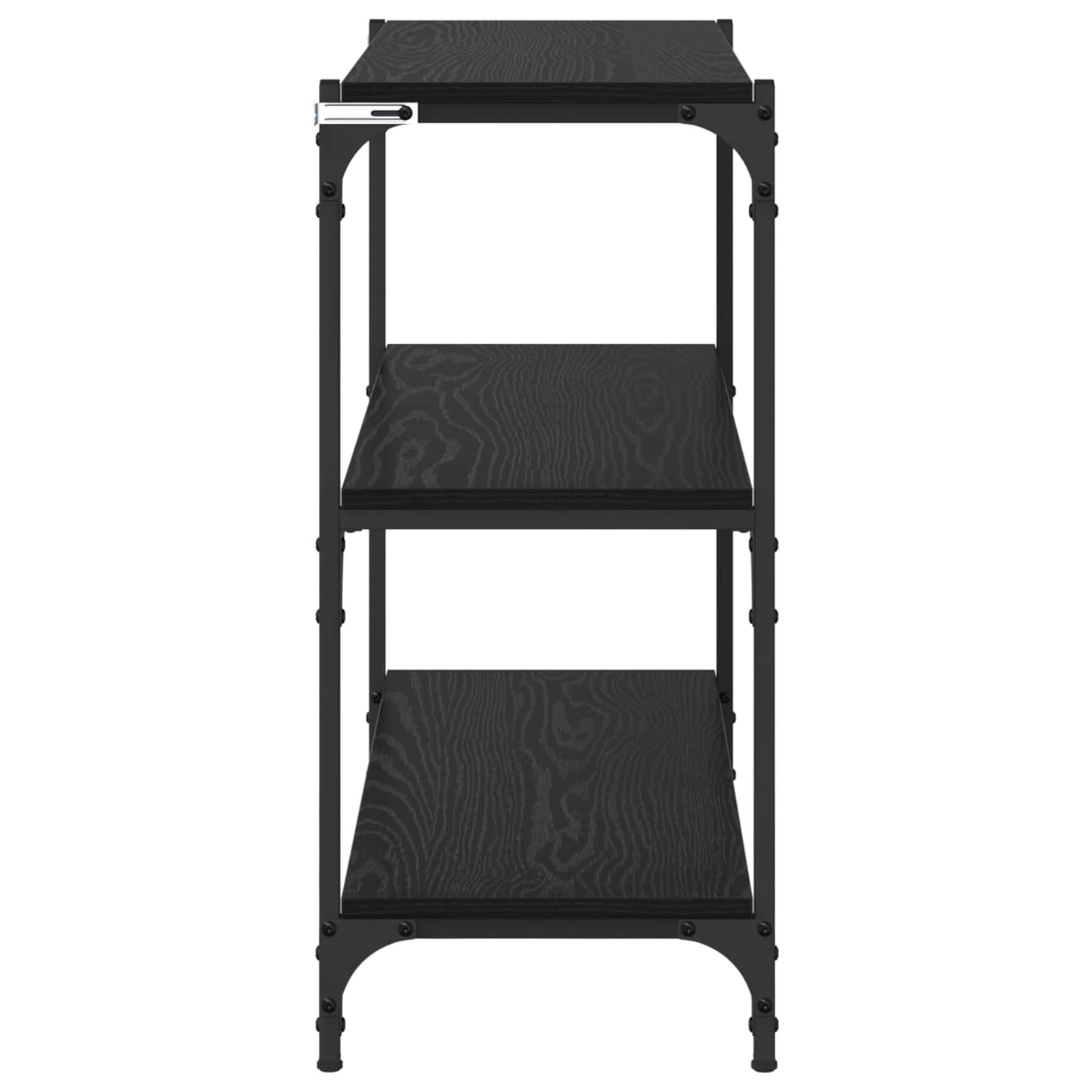 Bokskap Svart Eik 80 x 33 x 70,5 cm Ingeniørtre og jern