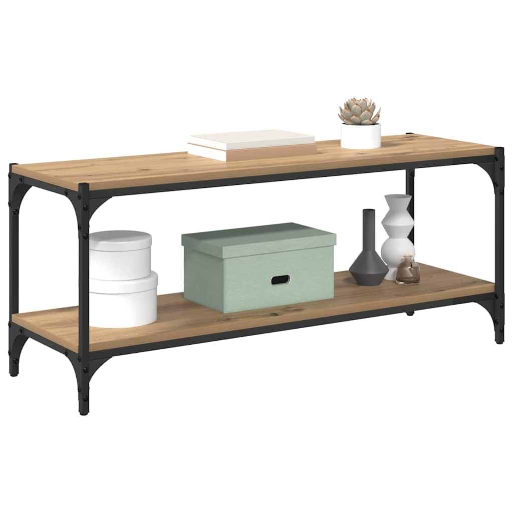 TV-skap Artisan Eik 100x33x41cm Ingeniørtre og jern