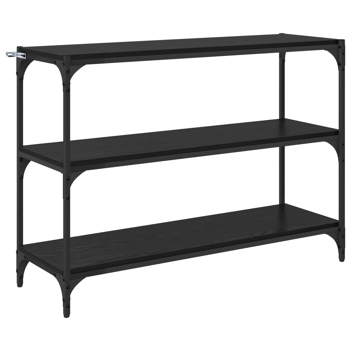 Bokskap Svart eik 100 x 33 x 70,5 cm Ingeniørtre og jern