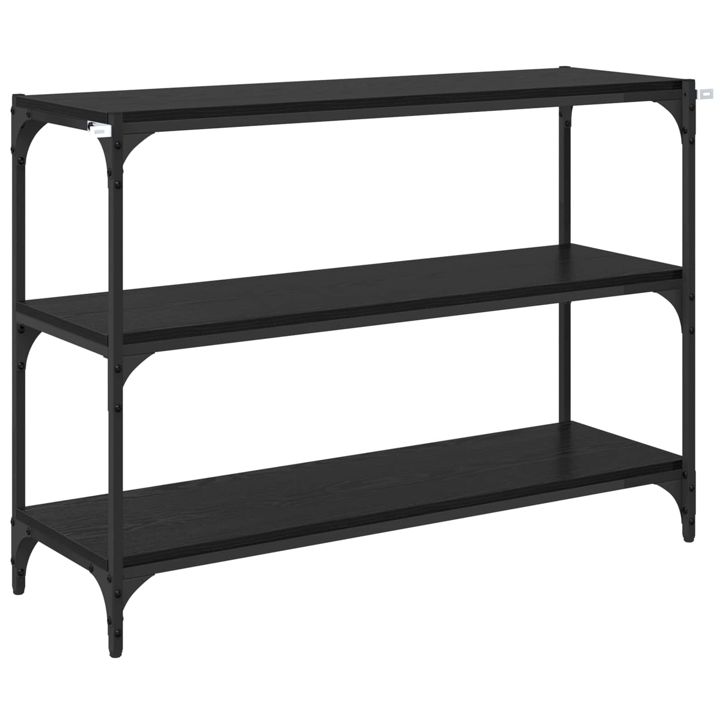 Bokskap Svart eik 100 x 33 x 70,5 cm Ingeniørtre og jern