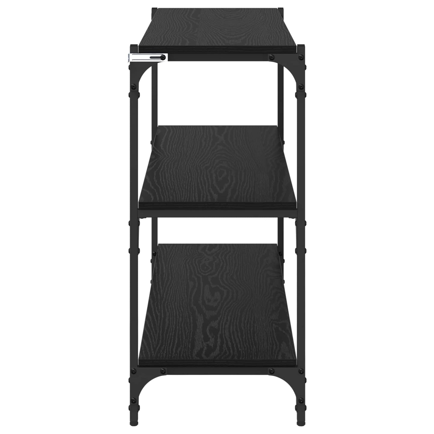Bokskap Svart eik 100 x 33 x 70,5 cm Ingeniørtre og jern