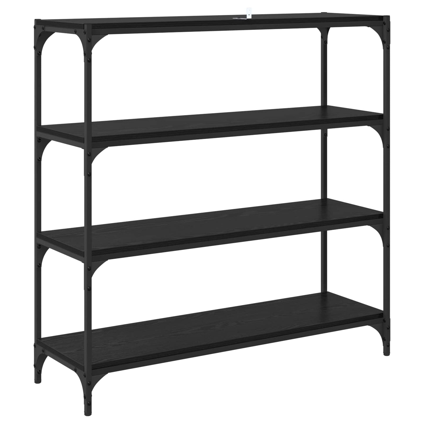 Bokskap Svart Eik 100 x 33 x 100 cm Ingeniørtre og jern