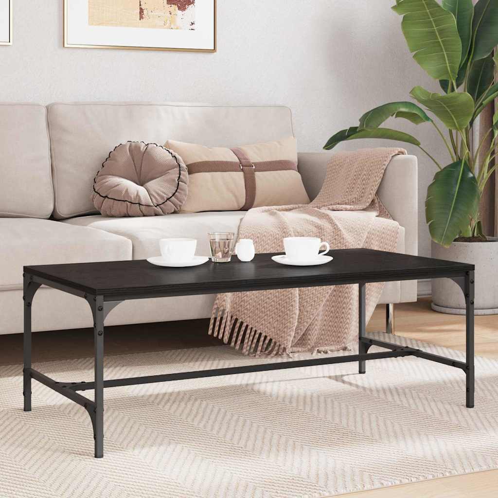 Kaffebord Svart Eik 100 x 50 x 35 cm Konstruert tre