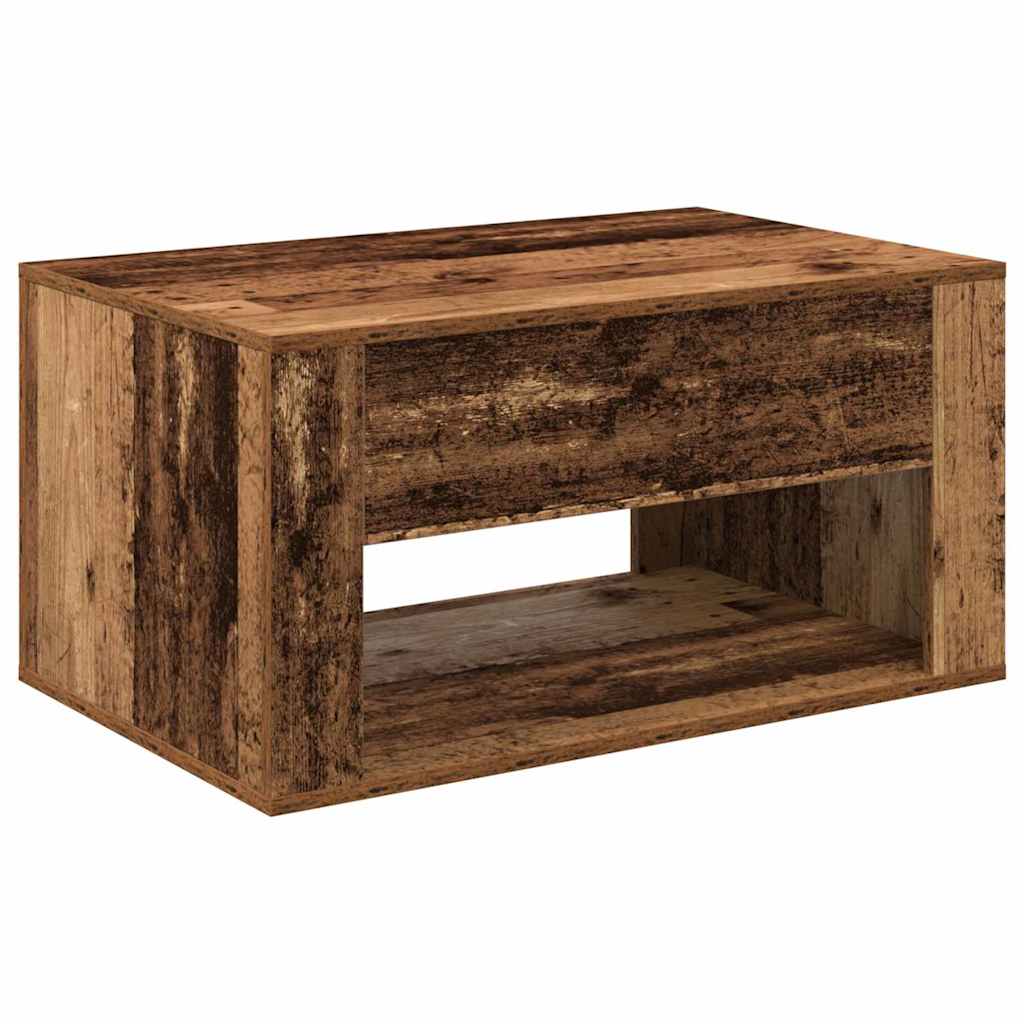 Kaffebord med skuff Gamle tre 80 x 50 x 40 cm Konstruert tre