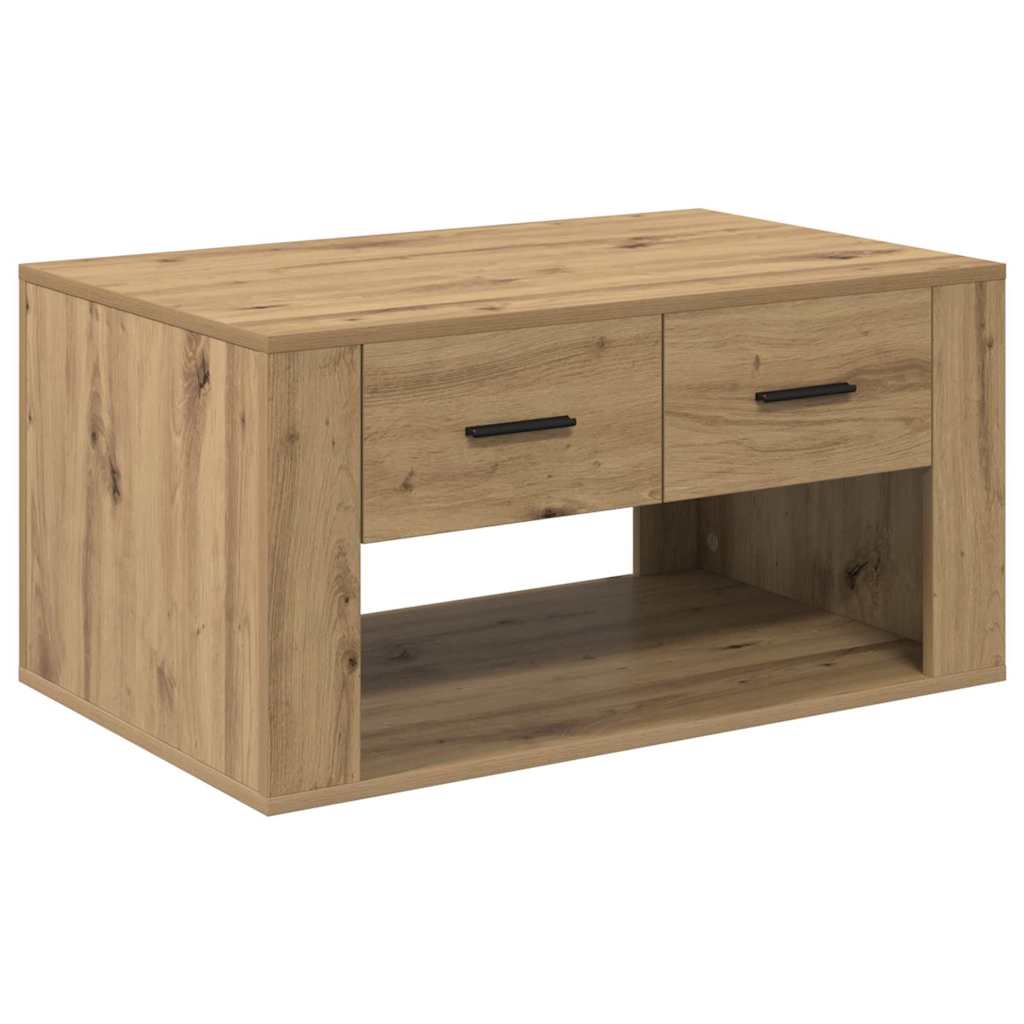 Kaffebord med skuff Artisan Eik 80 x 50 x 40 cm Konstruert tre