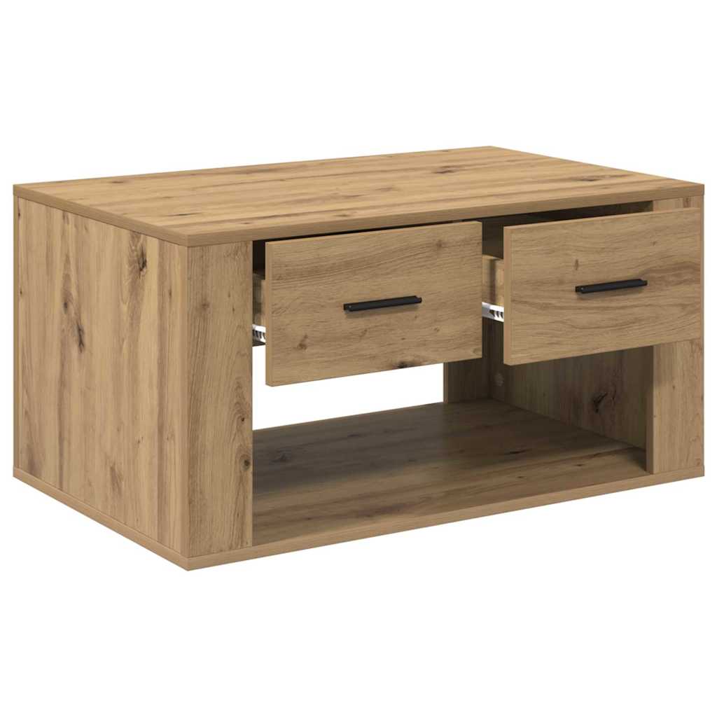 Kaffebord med skuff Artisan Eik 80 x 50 x 40 cm Konstruert tre