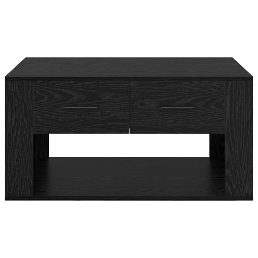 Kaffebord med skuff Svart Eik 80 x 50 x 40 cm Konstruert tre