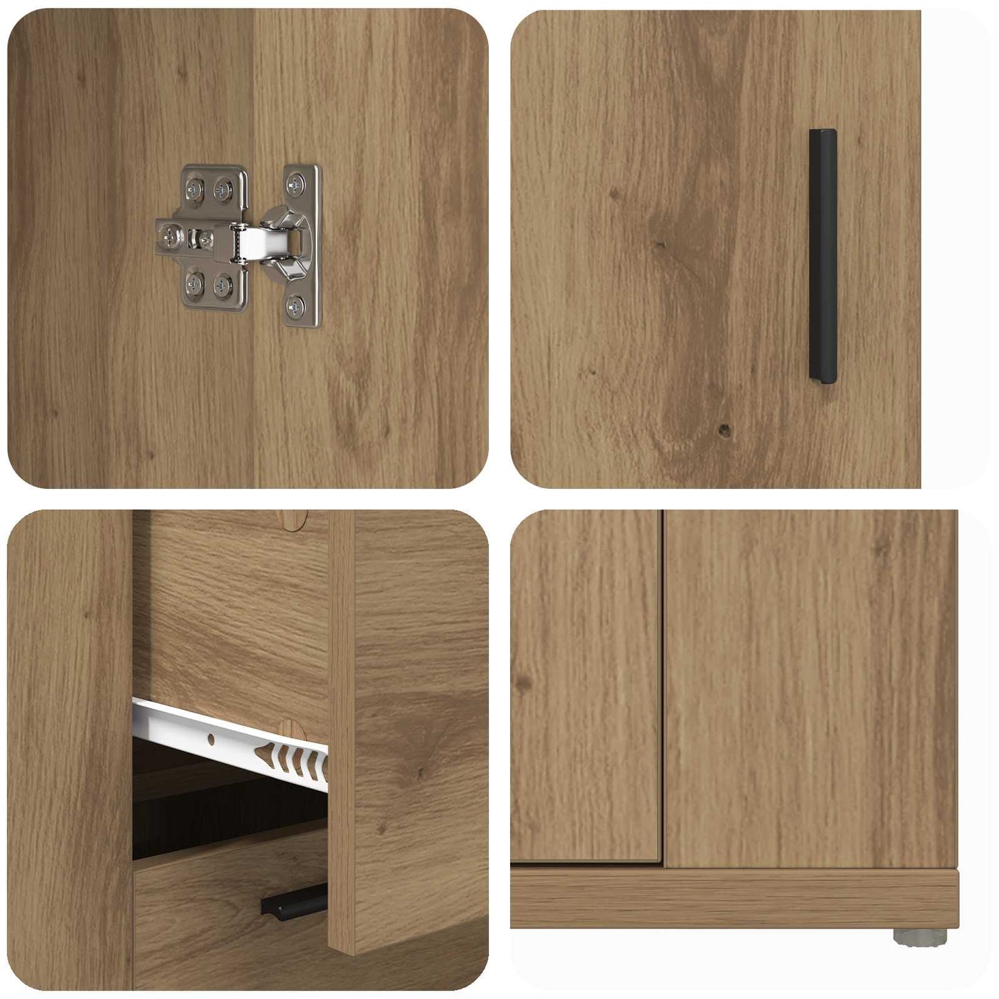 Serviesskap Artisan Eik 100 x 33 x 59,5 cm Konstruert tre