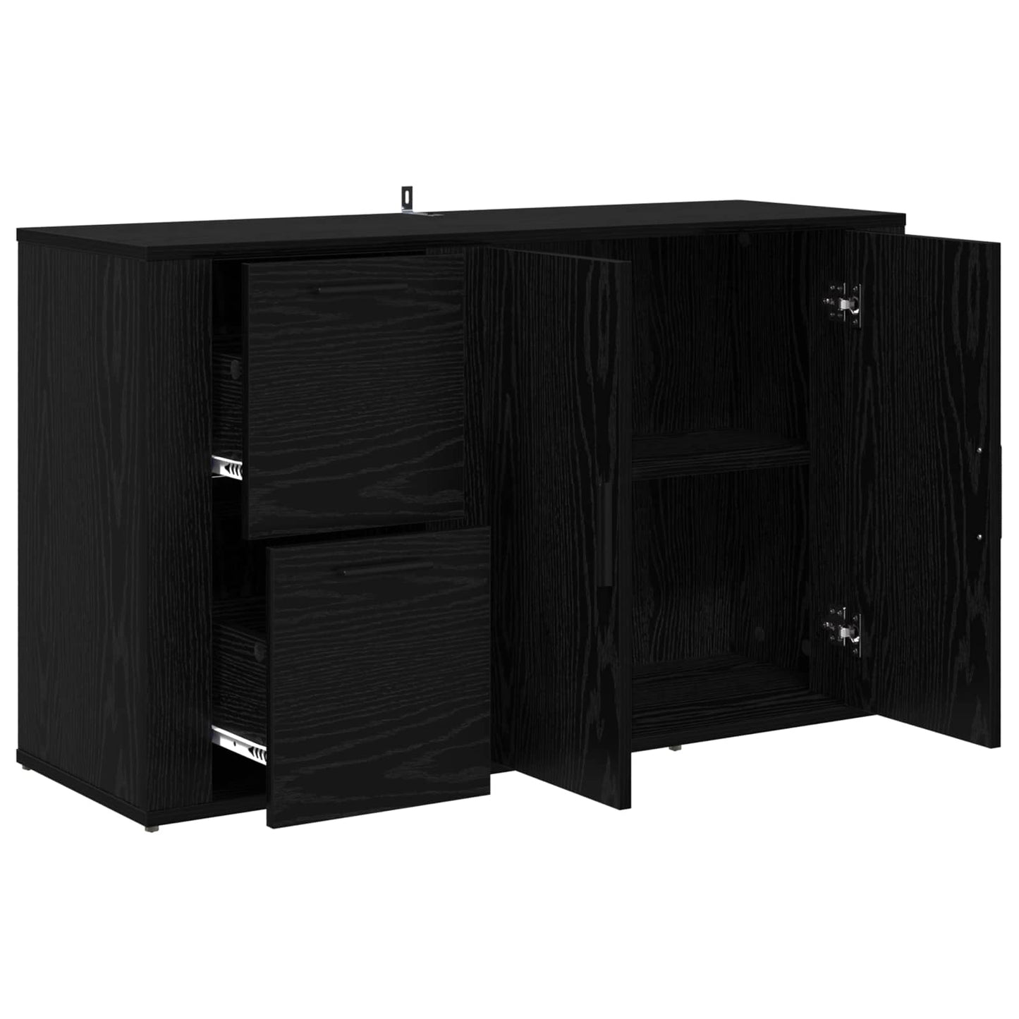 Serviesskap Svart Eik 100 x 33 x 59,5 cm Konstruert tre