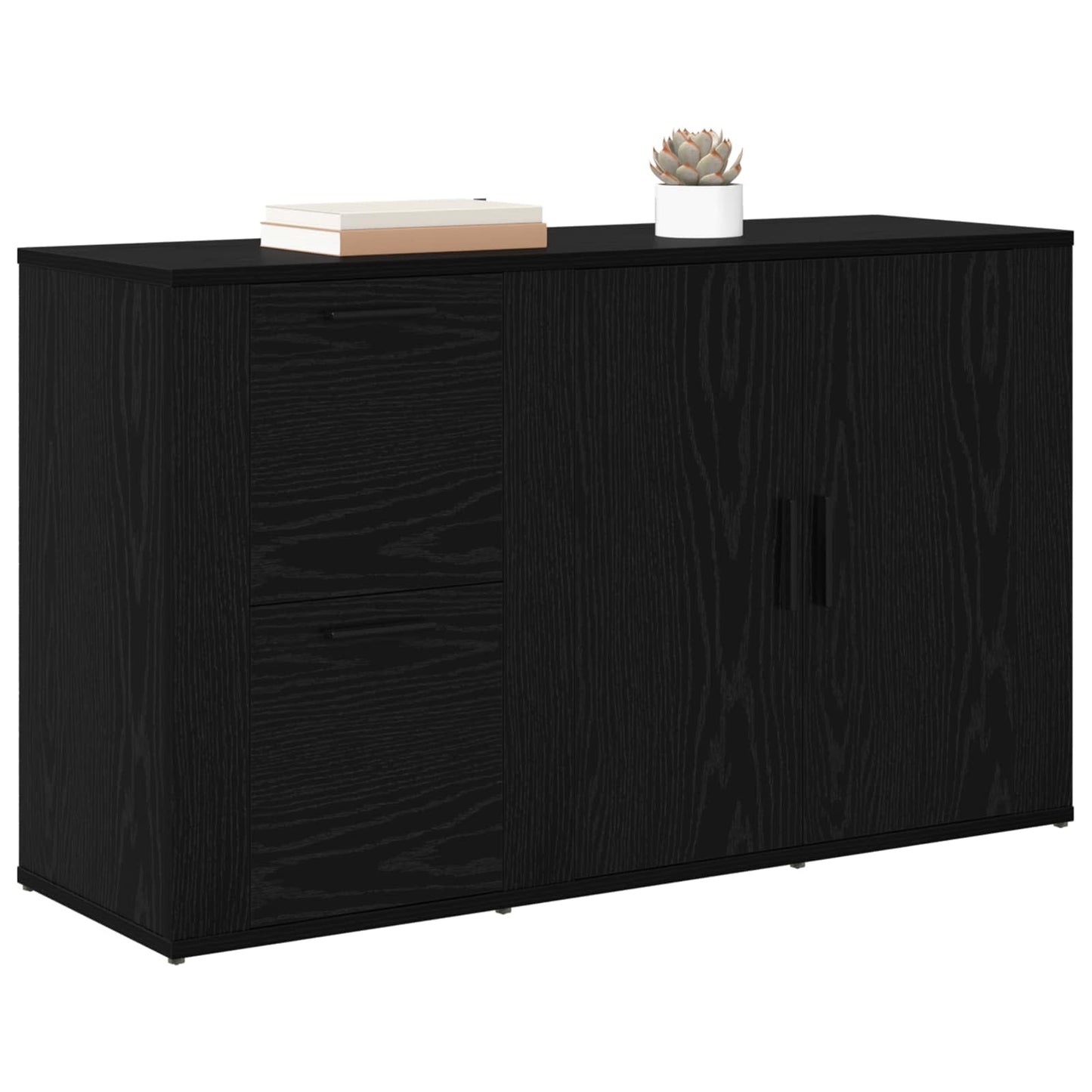 Serviesskap Svart Eik 100 x 33 x 59,5 cm Konstruert tre