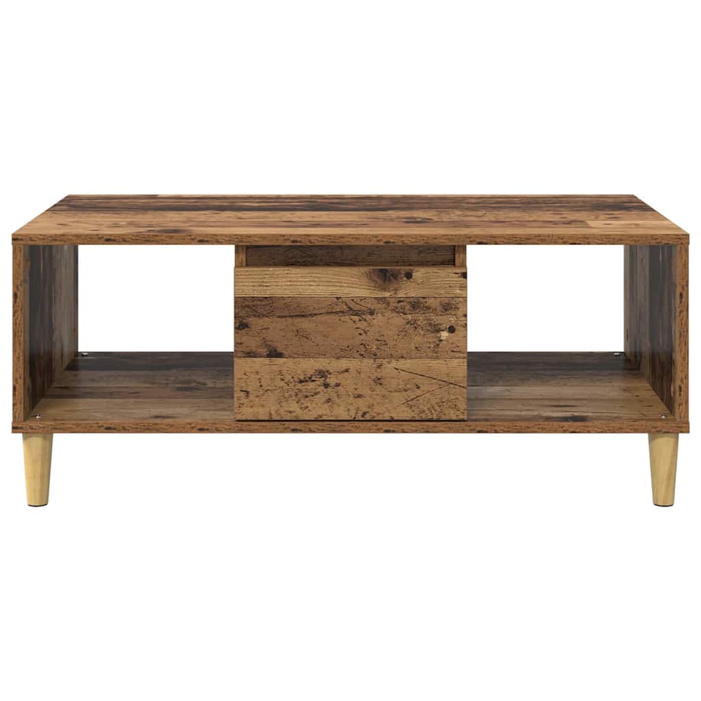 Kaffebord med skuff Gamle tre 90 x 50 x 26.5 cm Konstruert tre