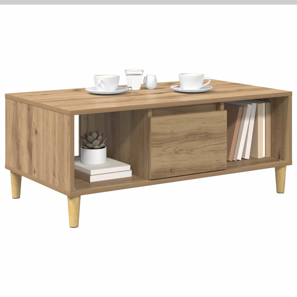 Kaffebord Artisan Eik 90 x 50 x 26.5 cm Konstruert tre