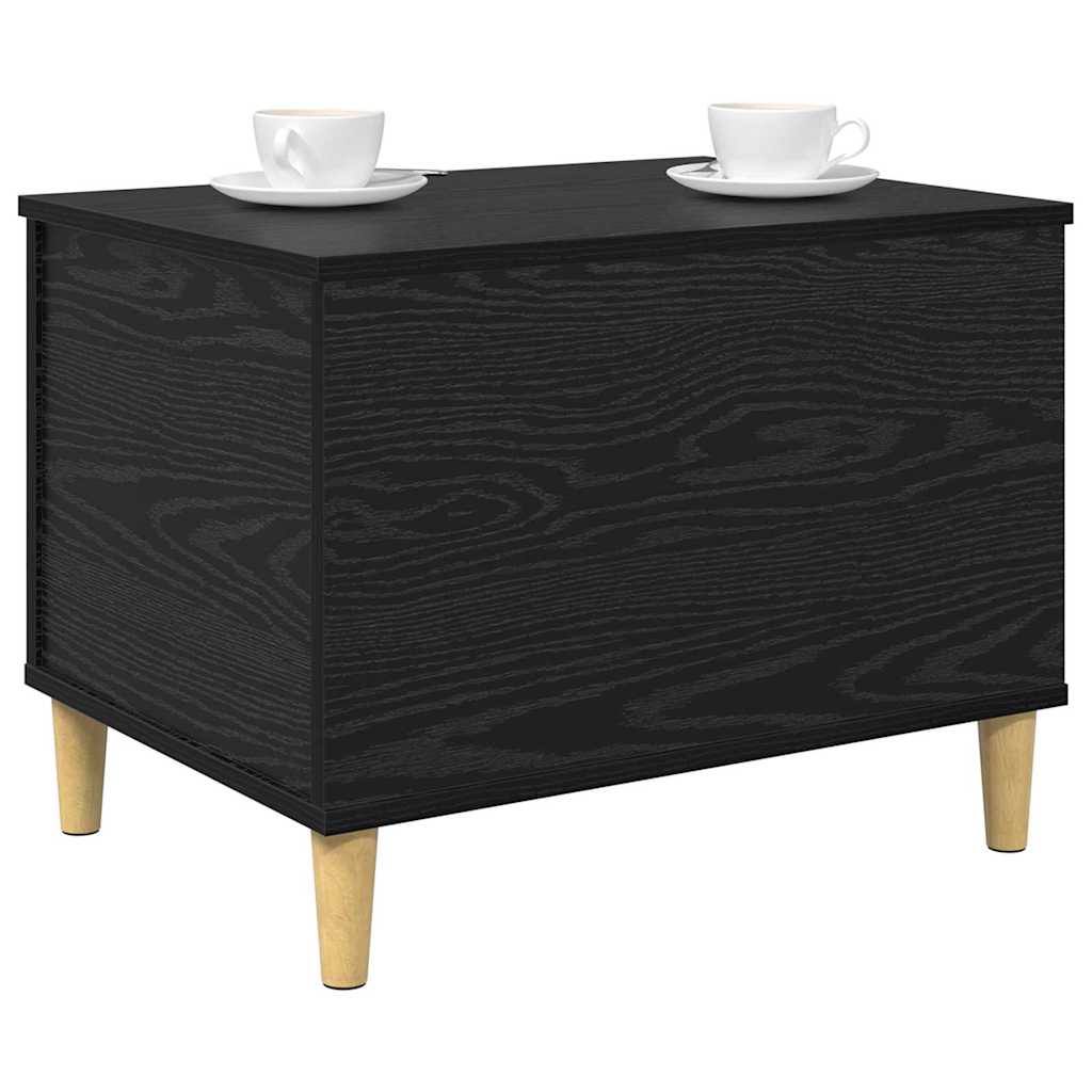 Nattbordskap Svart Eik 60 x 44,5 x 45 cm Konstruert tre