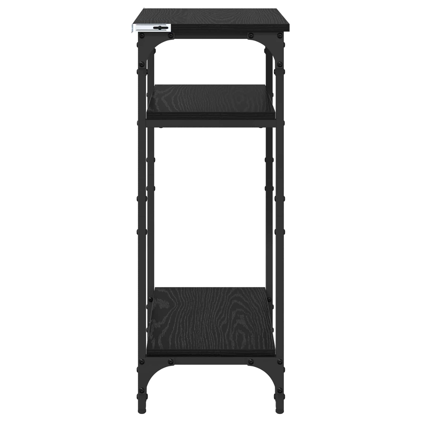 Sidetabell med hylle Svart Eik 40 x 30 x 75 cm Konstruert tre