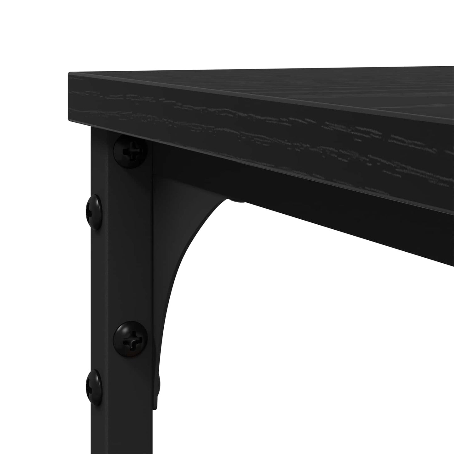 Sidetabell med hylle Svart Eik 50 x 35 x 52 cm Konstruert tre