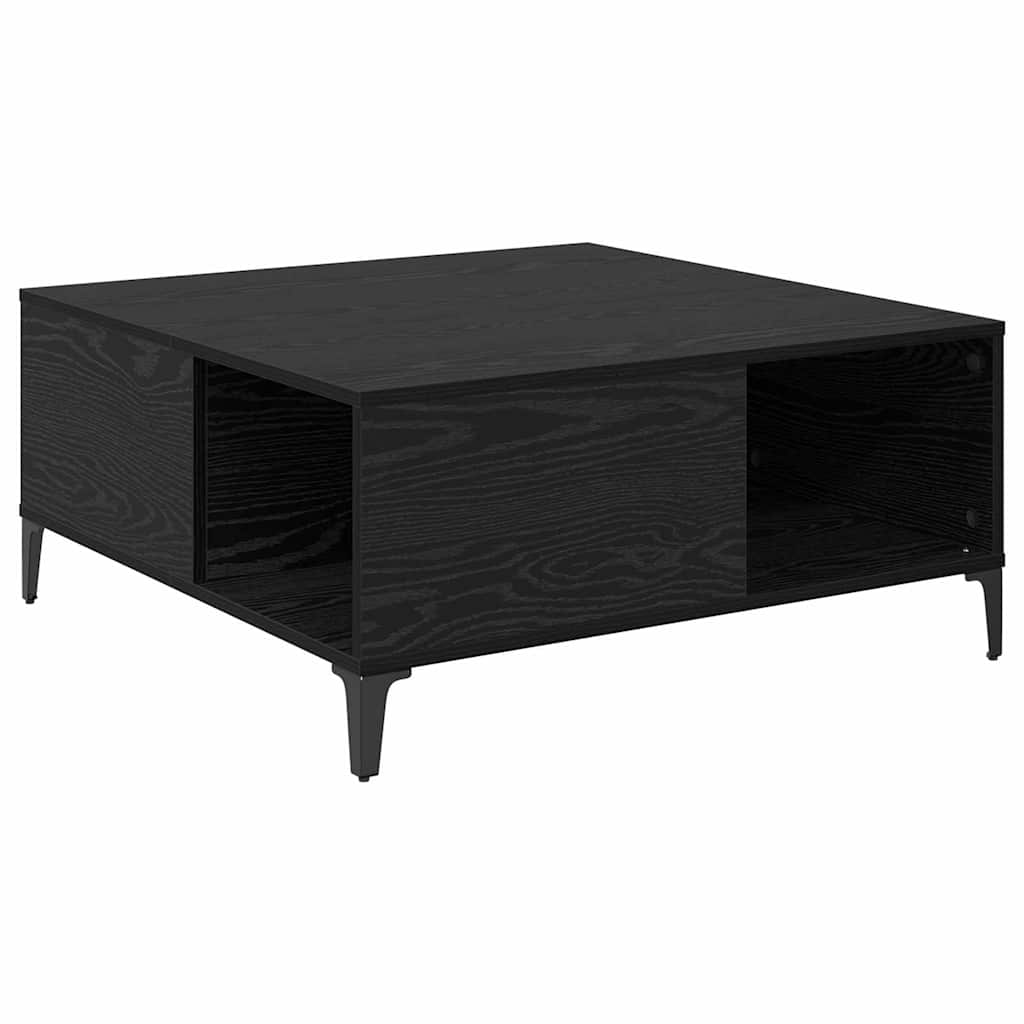 Kaffebord Svart Eik 80 x 80 x 36,5 cm Konstruert tre