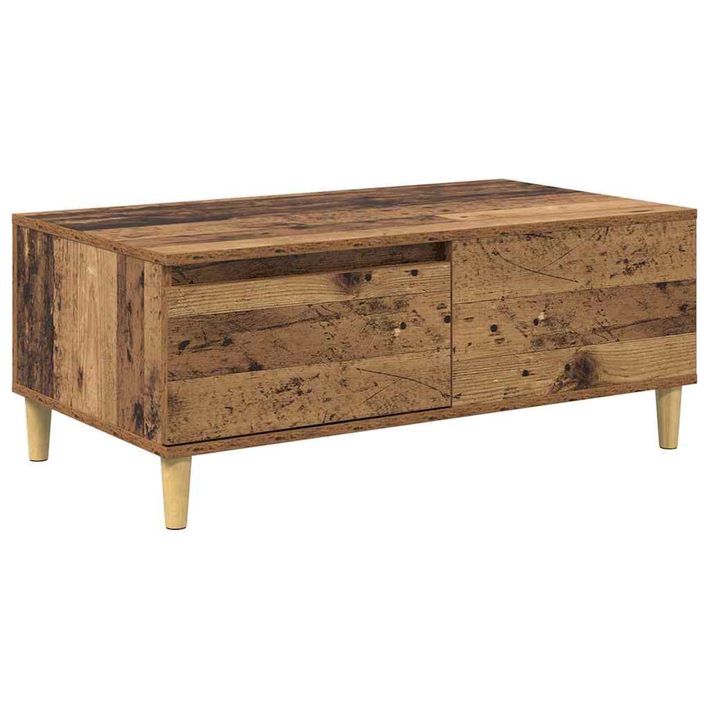 Kaffebord med skuff Gamle tre 90 x 50 x 35 cm Konstruert tre