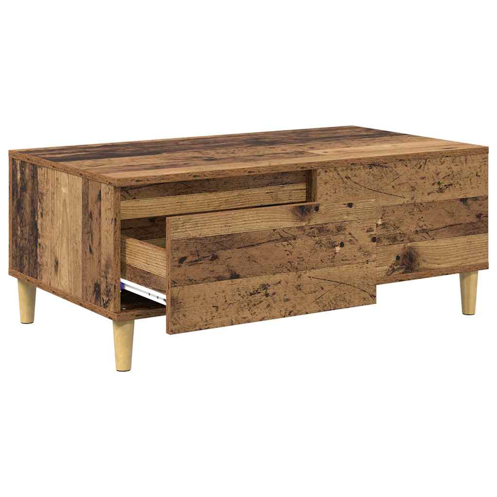 Kaffebord med skuff Gamle tre 90 x 50 x 35 cm Konstruert tre