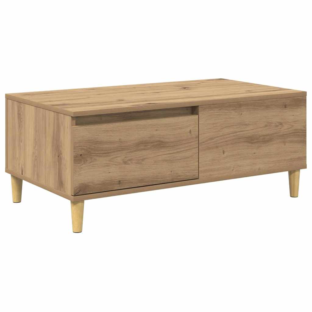 Kaffebord med skuff Artisan Eik 90 x 50 x 35 cm Konstruert tre