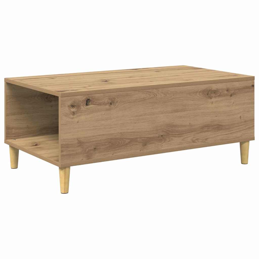 Kaffebord med skuff Artisan Eik 90 x 50 x 35 cm Konstruert tre