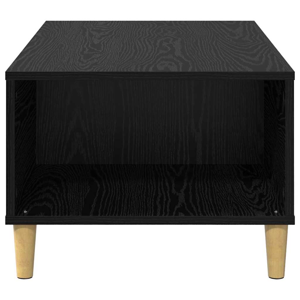 Kaffebord med skuff Svart Eik 90 x 50 x 35 cm Konstruert tre