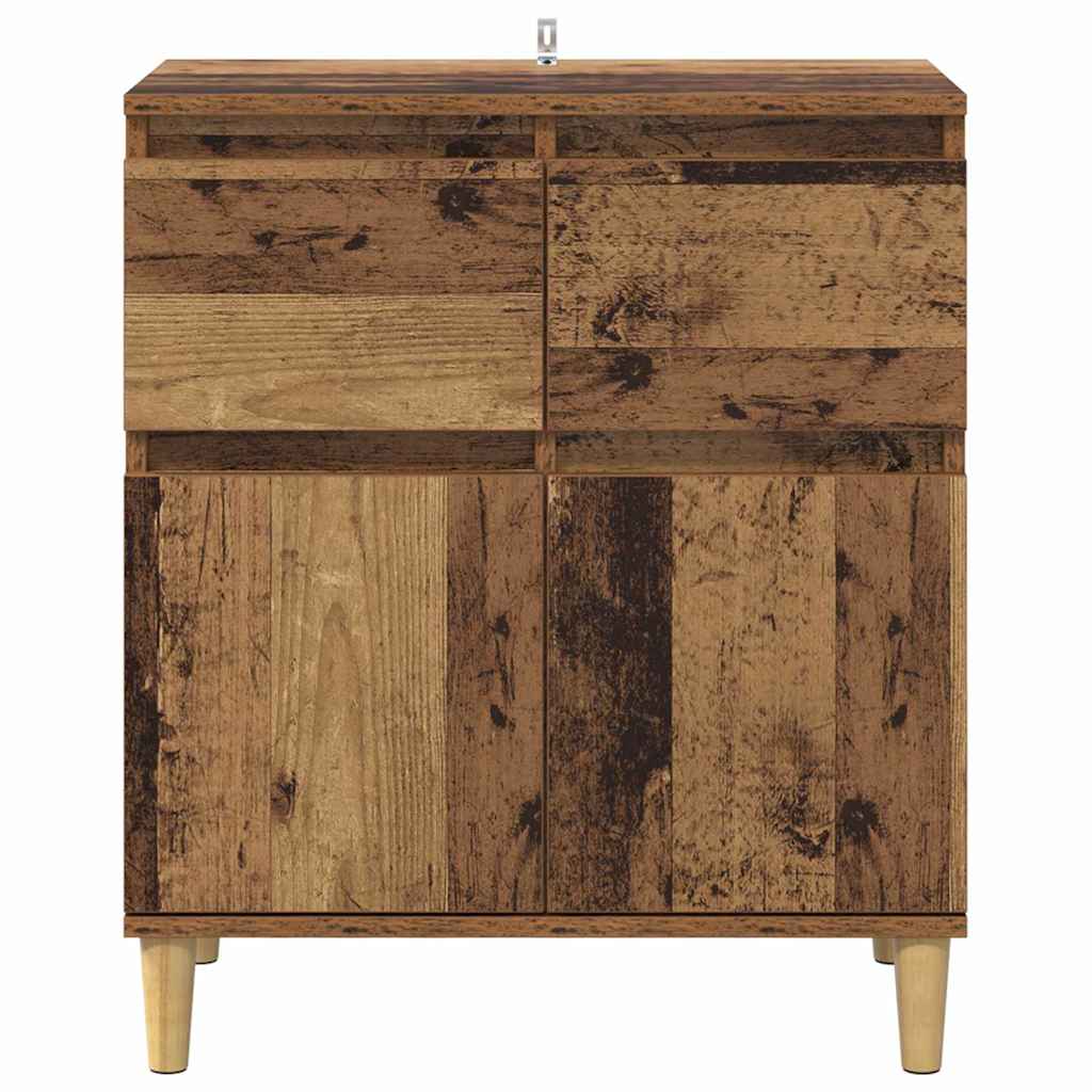 Serviesskap med skuff Gamle tre 60 x 35 x 70 cm Konstruert tre