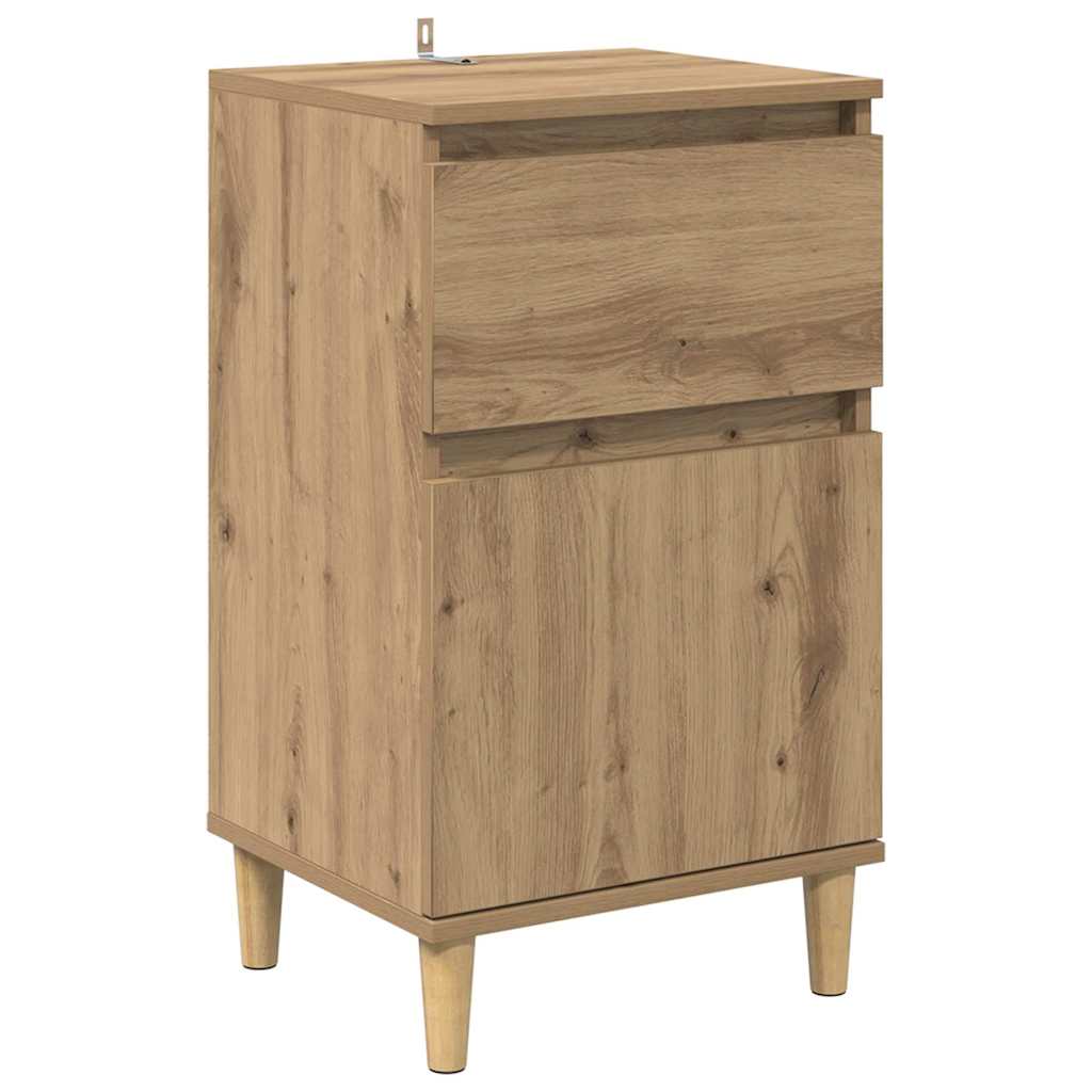 Nattbordskap 2 pcs Artisan Eik 40 x 35 x 70 cm Konstruert tre