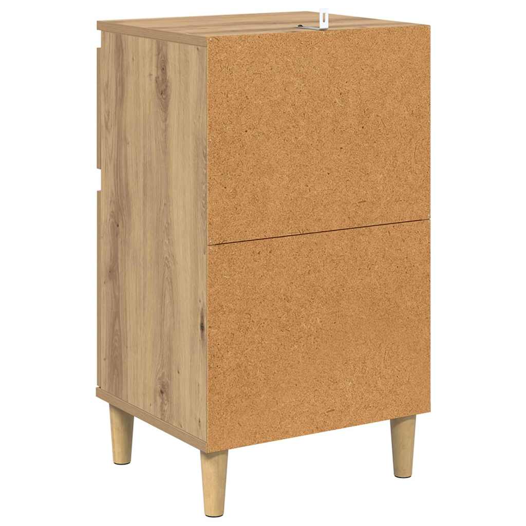 Nattbordskap 2 pcs Artisan Eik 40 x 35 x 70 cm Konstruert tre