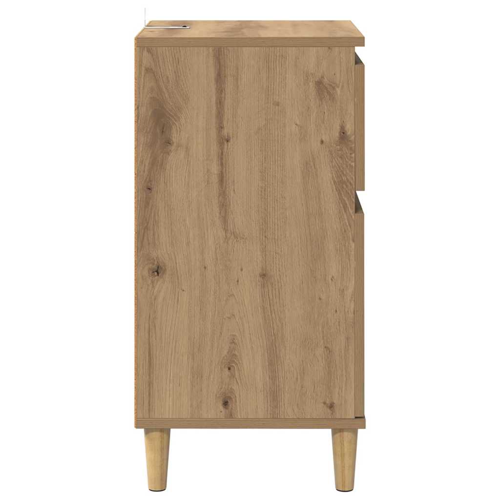 Nattbordskap 2 pcs Artisan Eik 40 x 35 x 70 cm Konstruert tre