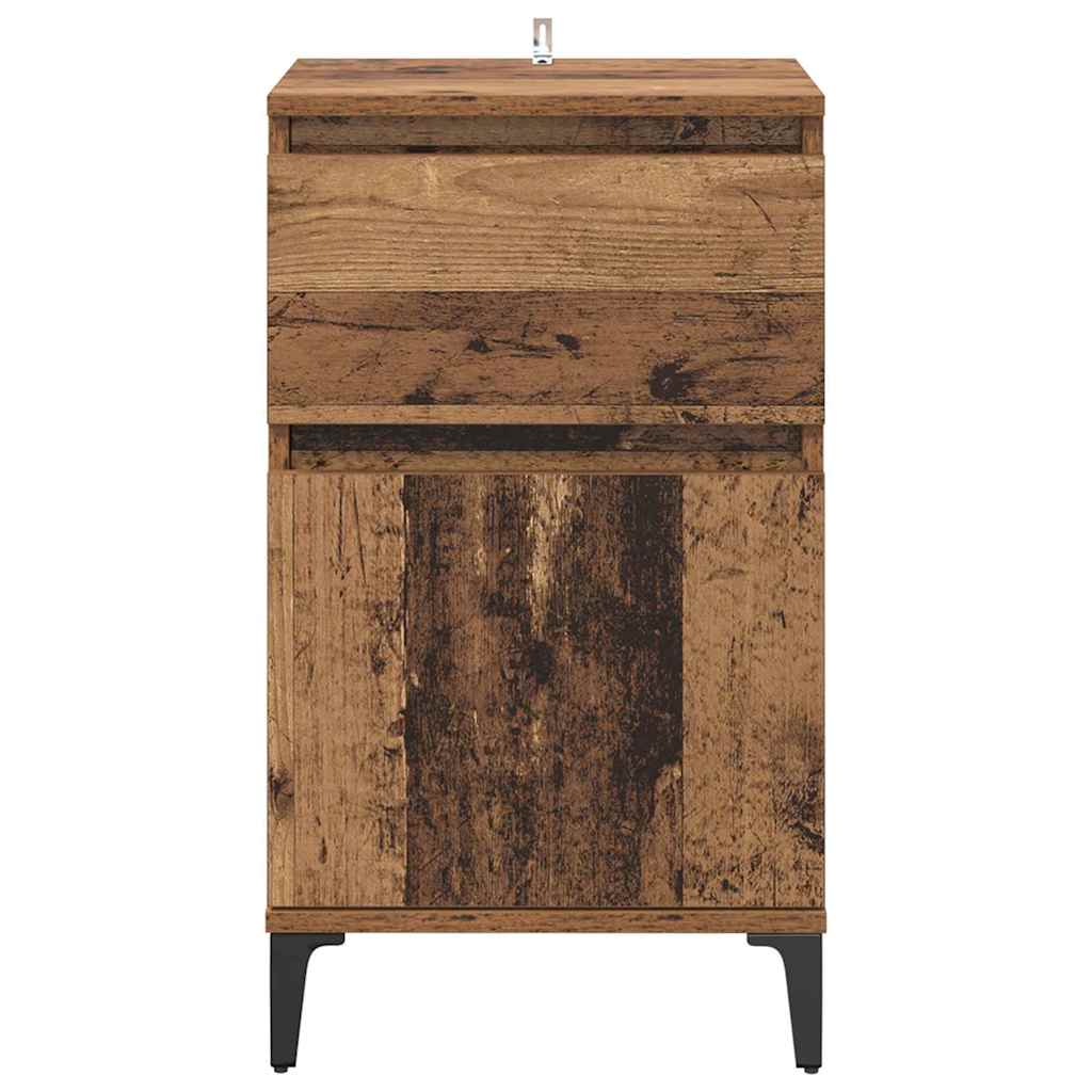 Nattbordskap Gammelt tre 40 x 35 x 70 cm Konstruert tre