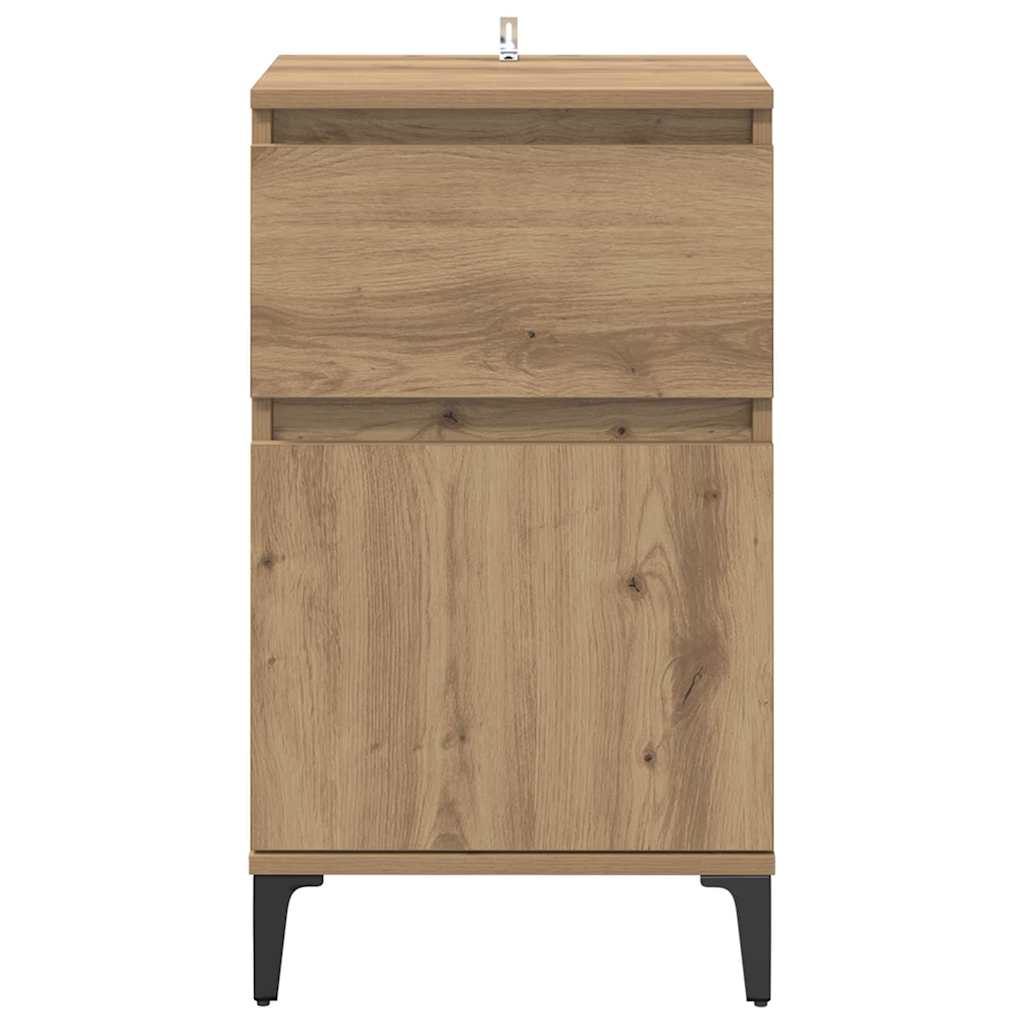 Nattbordskap 2 pcs Artisan Eik 40 x 35 x 70 cm Konstruert tre