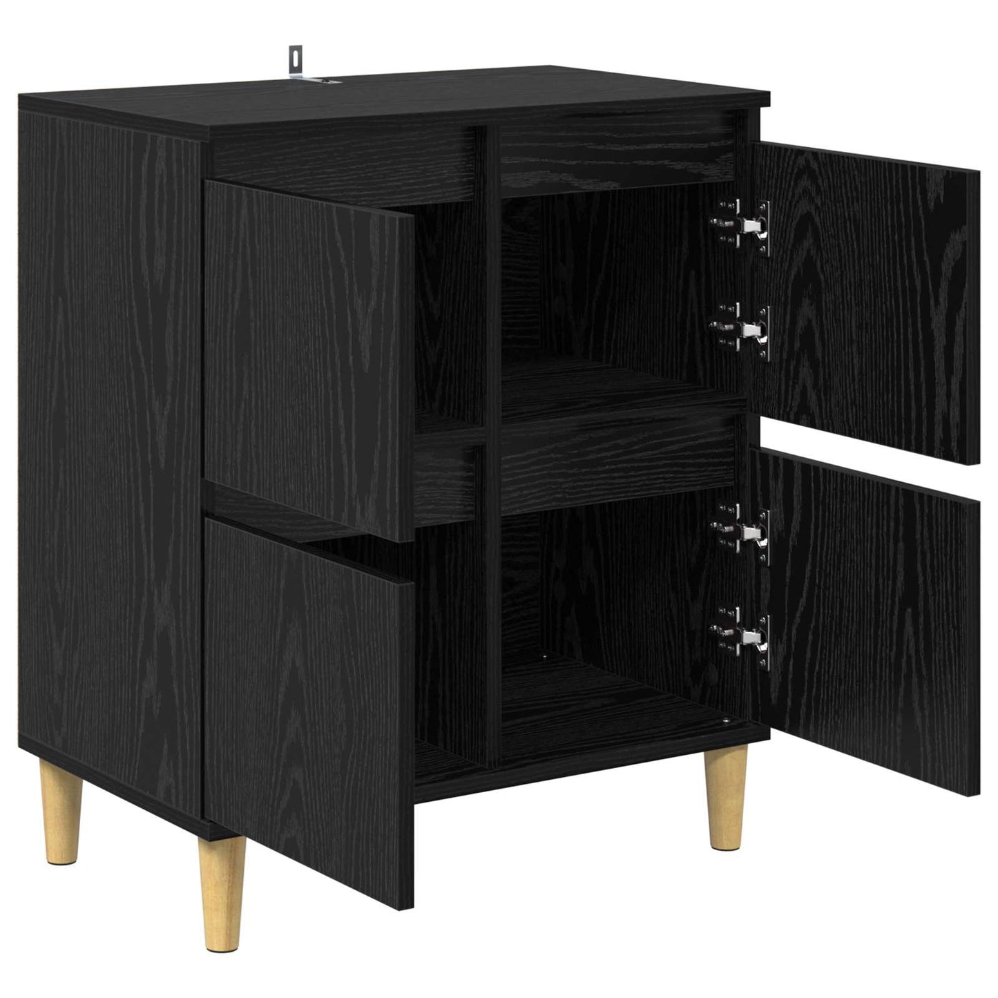 Serviesskap Svart Eik 60 x 35 x 70 cm Konstruert tre