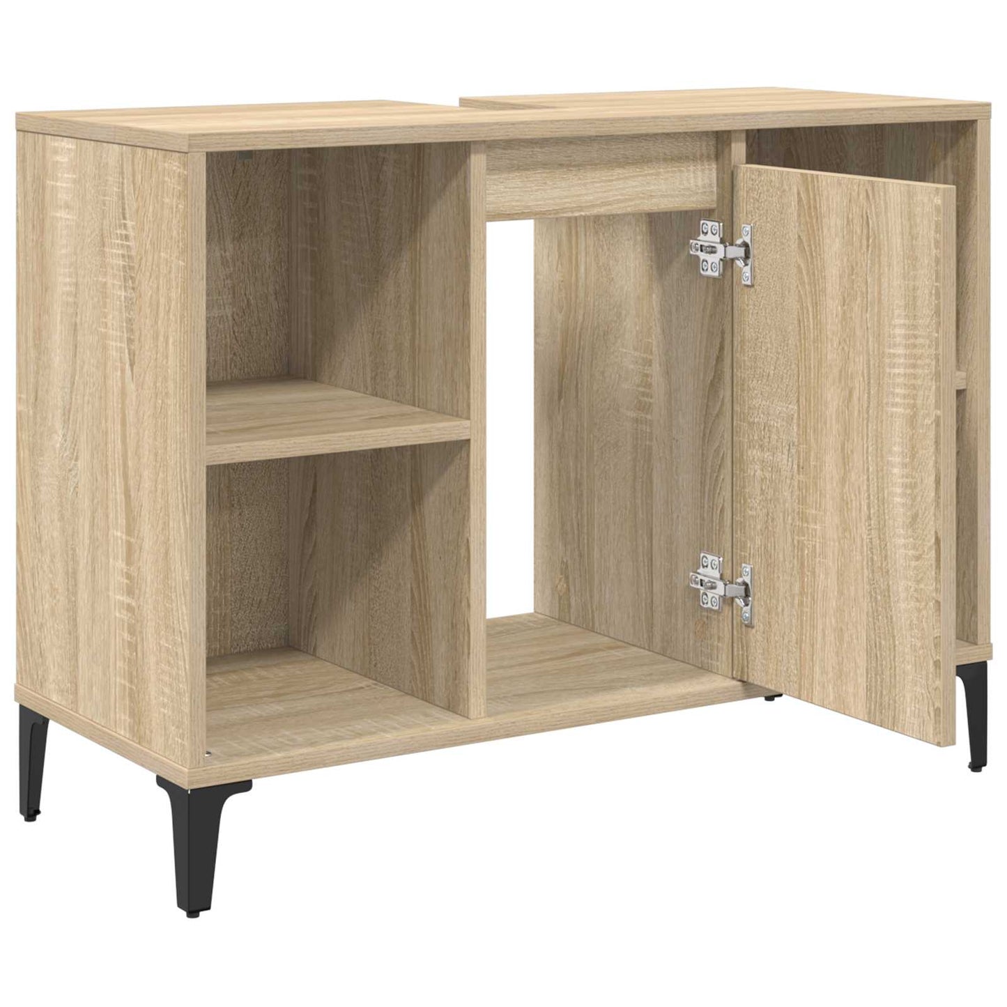 Vaskeskap Sonoma eik 80 x 33 x 60 cm Ingeniørtre og jern