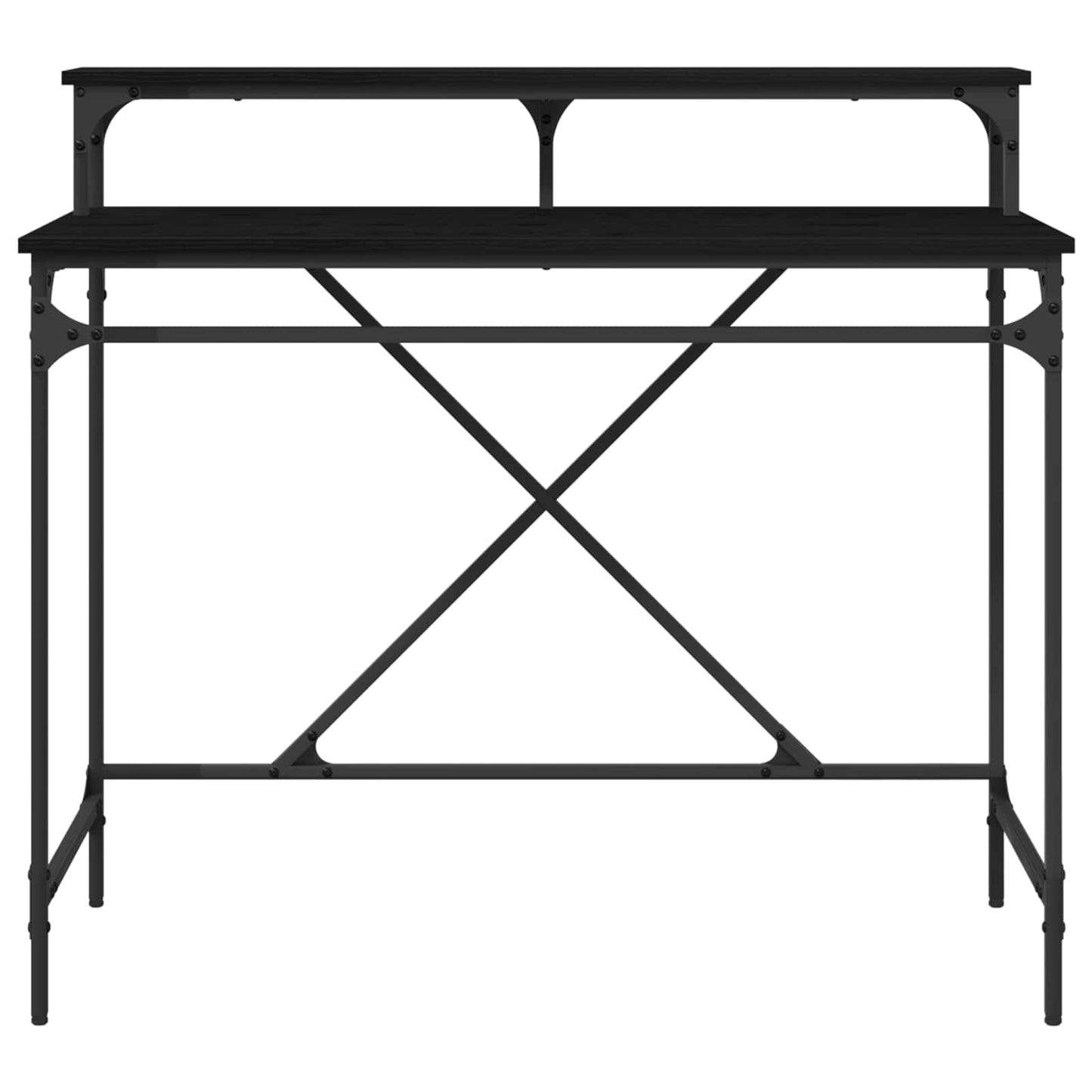 Skrivebord Svart Eik 100 x 50 x 90 cm Konstruert tre