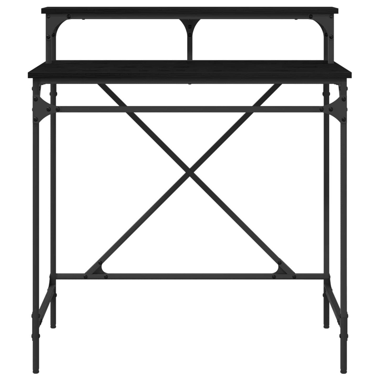 Skrivebord Svart Eik 80 x 50 x 90 cm Konstruert tre