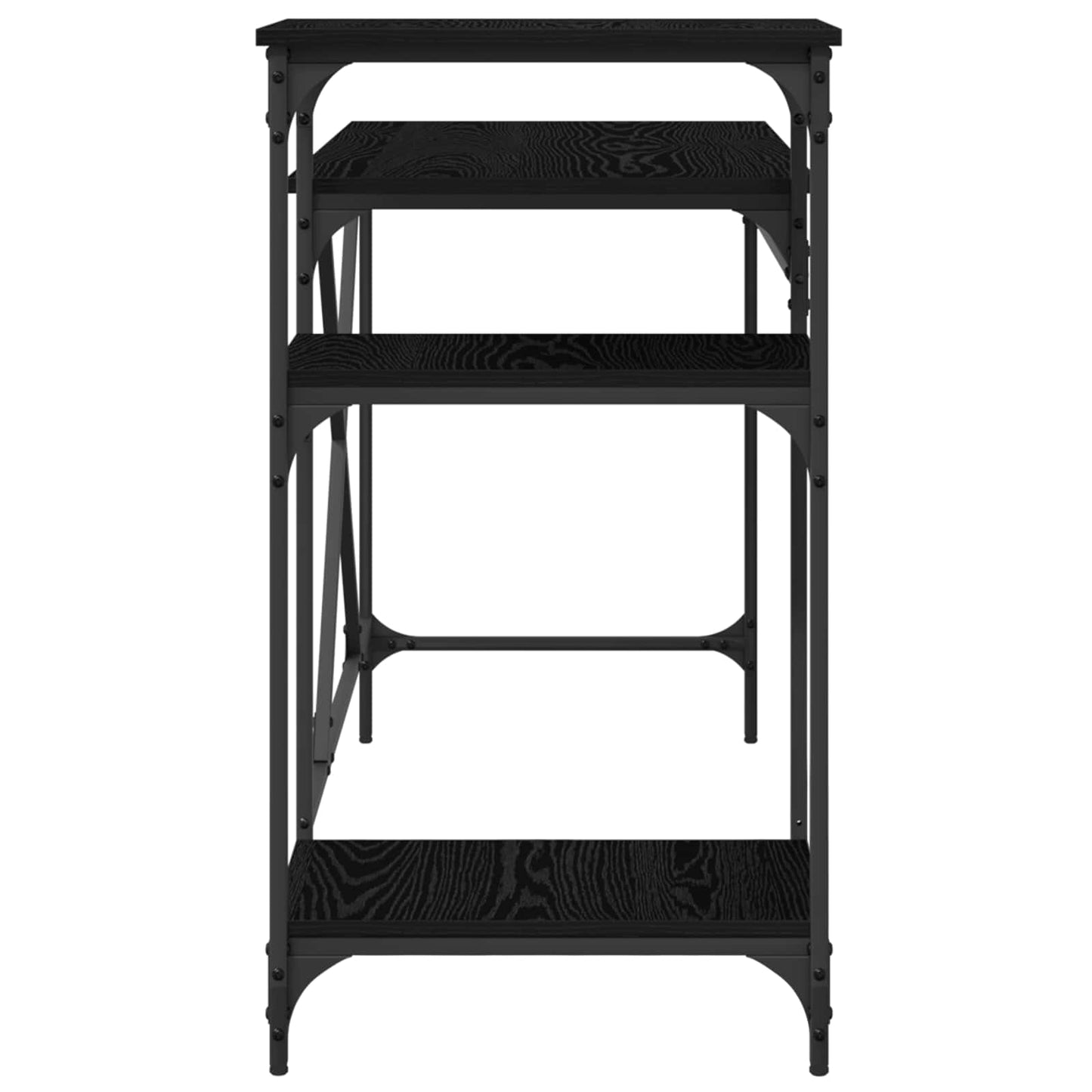 Skrivebord Svart Eik 135 x 50 x 90 cm Konstruert tre