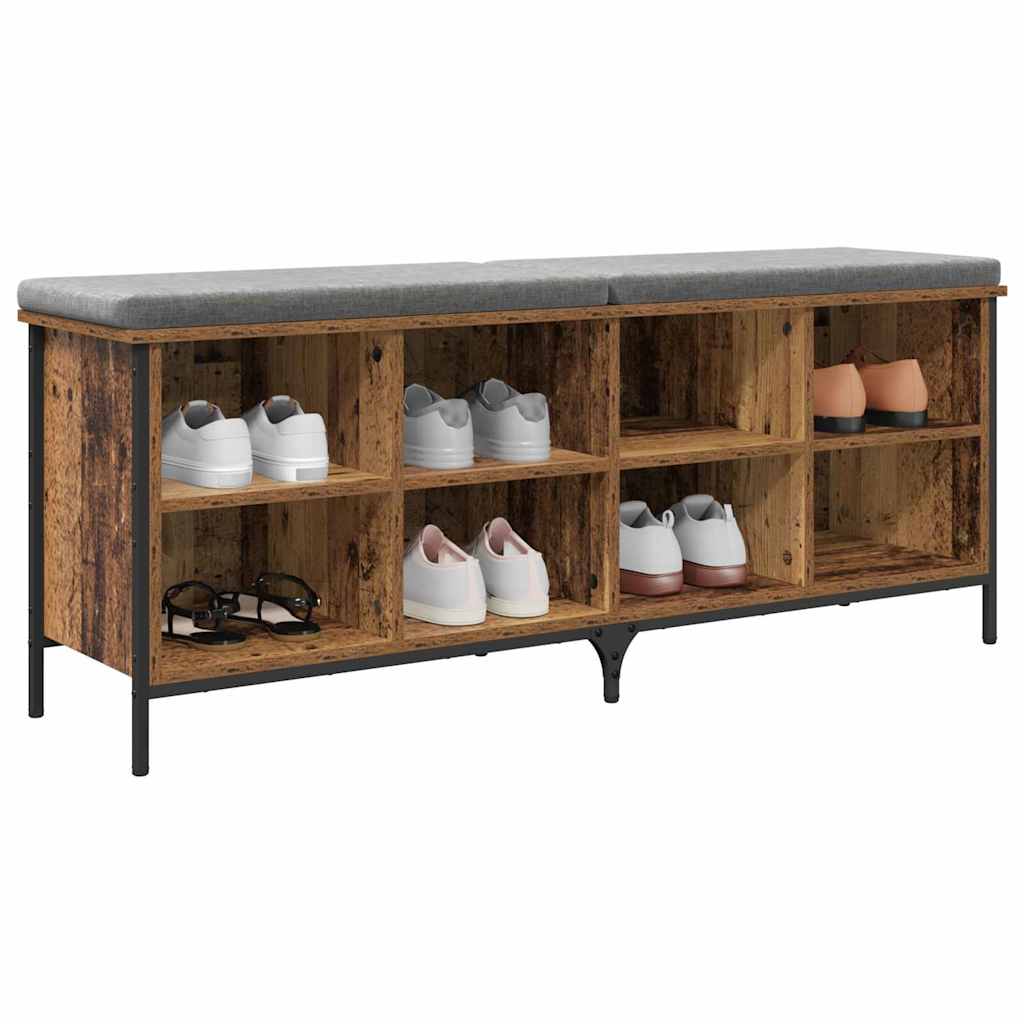 Sko Skap Gamle tre 131 x 35 x 50 cm Ingeniørtre og jern