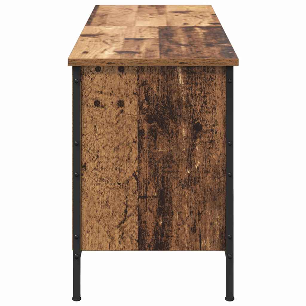 Sko Skap Gamle tre 131 x 35 x 50 cm Ingeniørtre og jern