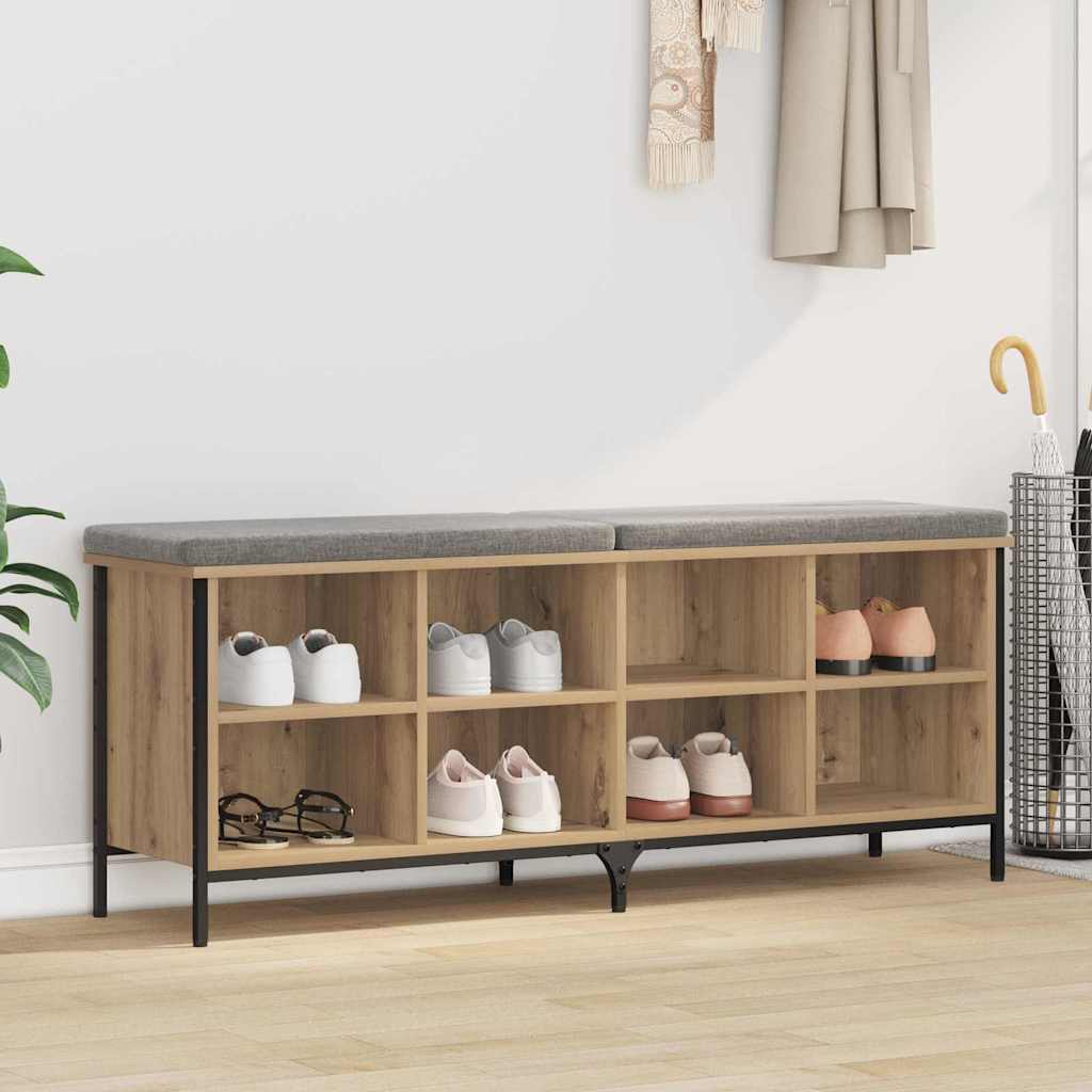 Sko Skap Artisan Eik 131 x 35 x 50 cm Ingeniørtre og jern