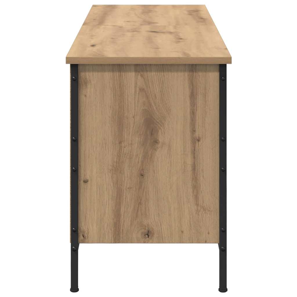 Sko Skap Artisan Eik 131 x 35 x 50 cm Ingeniørtre og jern