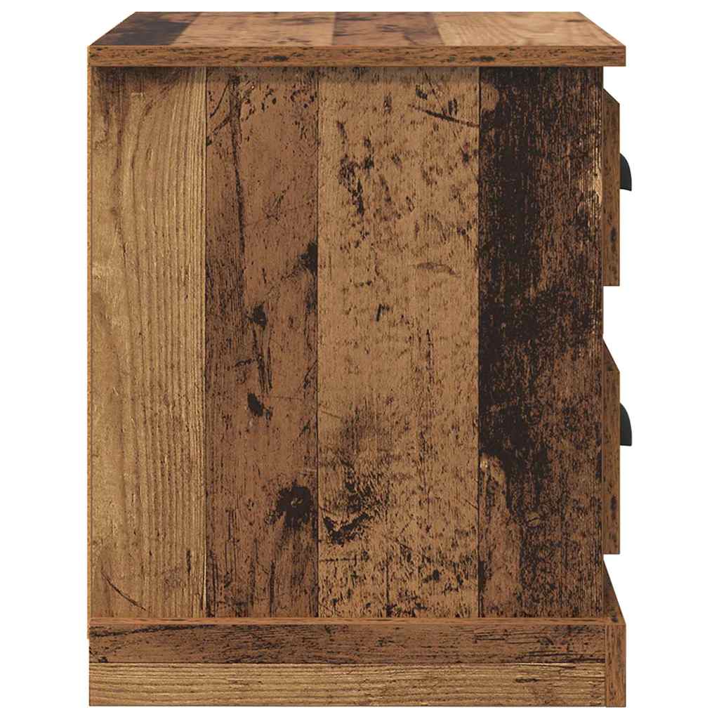 Nattbordskap 2 pcs Gammelt tre 39 x 39 x 47.5 cm Konstruert tre