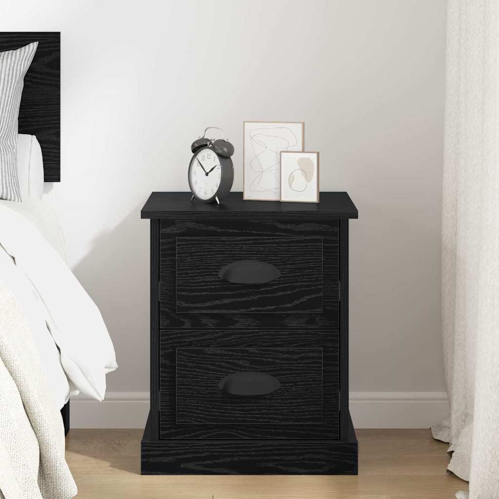 Nattbordskap Svart Eik 39 x 39 x 47.5 cm Konstruert tre