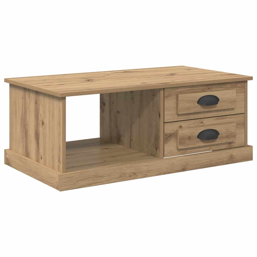 Kaffebord med skuff Artisan Eik 90 x 50 x 35 cm Konstruert tre