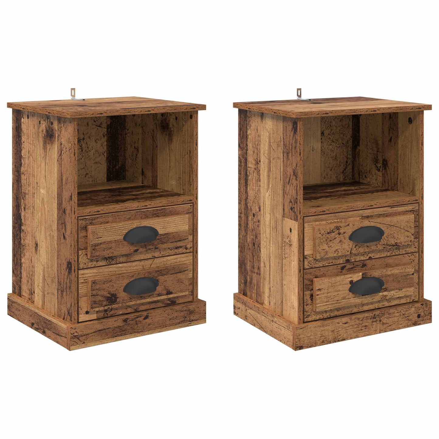 Nattbordskap 2 pcs Gammelt tre 36 x 43 x 60 cm Konstruert tre