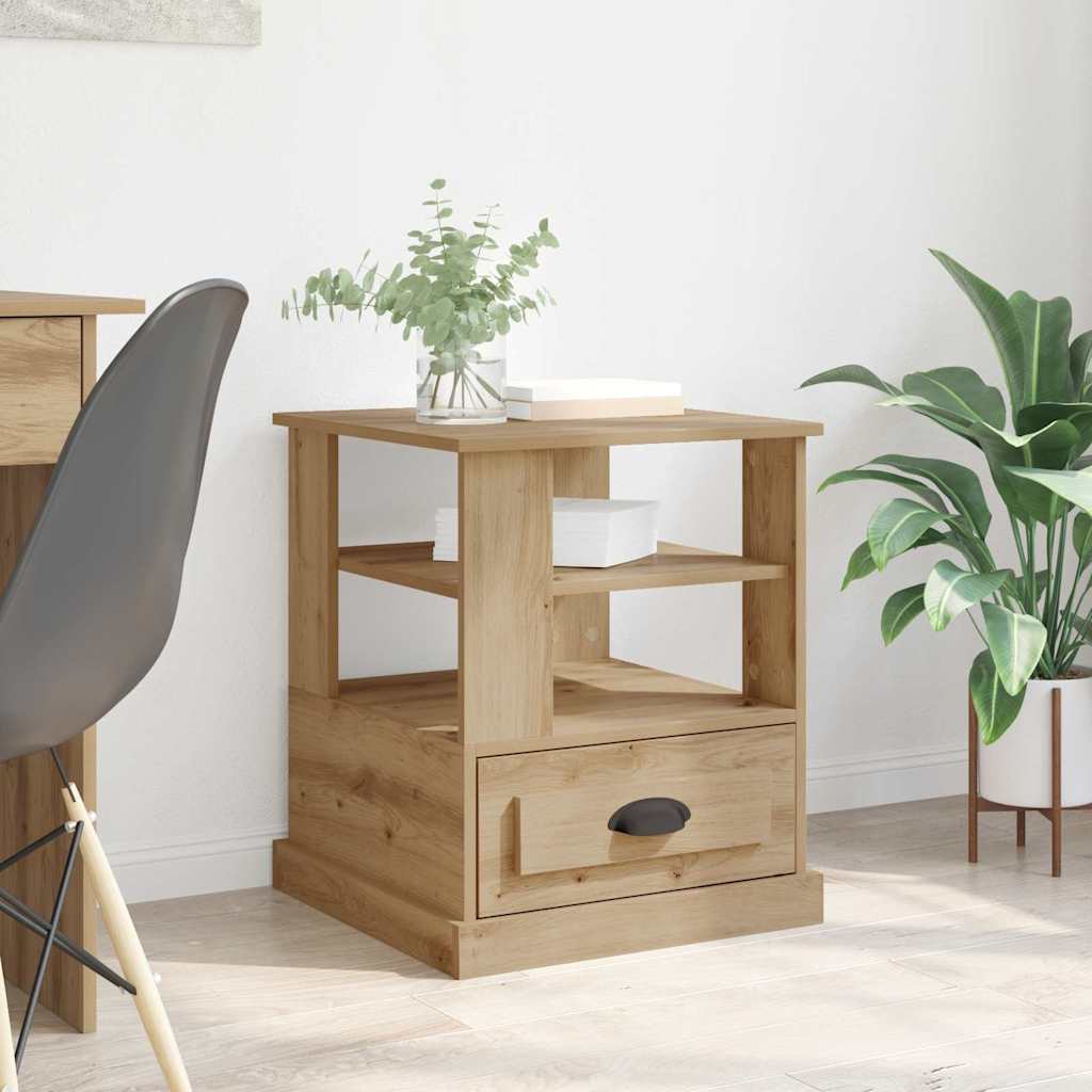 Nattbordskap Artisan Eik 50 x 50 x 60 cm Konstruert tre