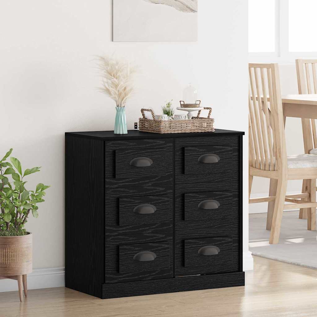Serviesskap Svart Eik 70 x 35,5 x 67,5 cm Konstruert tre